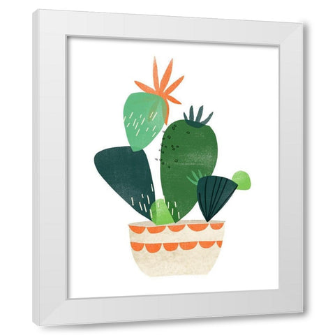 Happy Plants IV White Modern Wood Framed Art Print by Vess, June Erica