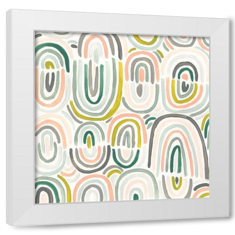 Tropic Tribal II White Modern Wood Framed Art Print by Vess, June Erica