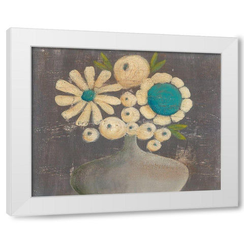 Crackled Bouquet I White Modern Wood Framed Art Print by Moore, Regina