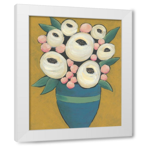 Country Garden Bouquet I White Modern Wood Framed Art Print by Moore, Regina