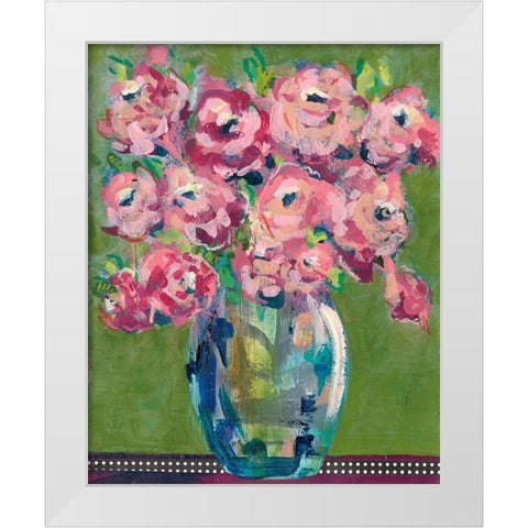 Feisty Floral III White Modern Wood Framed Art Print by Moore, Regina