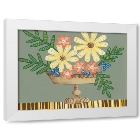 Full of Fun Bouquet II White Modern Wood Framed Art Print by Moore, Regina