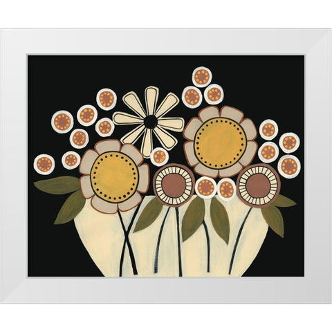 Summer Garden Floral I White Modern Wood Framed Art Print by Moore, Regina