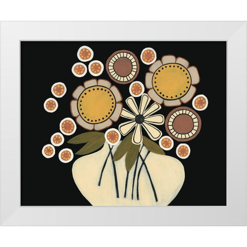 Summer Garden Floral II White Modern Wood Framed Art Print by Moore, Regina