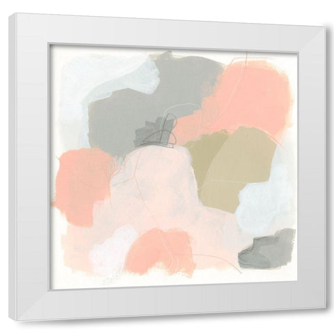 Pink Cloud I White Modern Wood Framed Art Print by Vess, June Erica