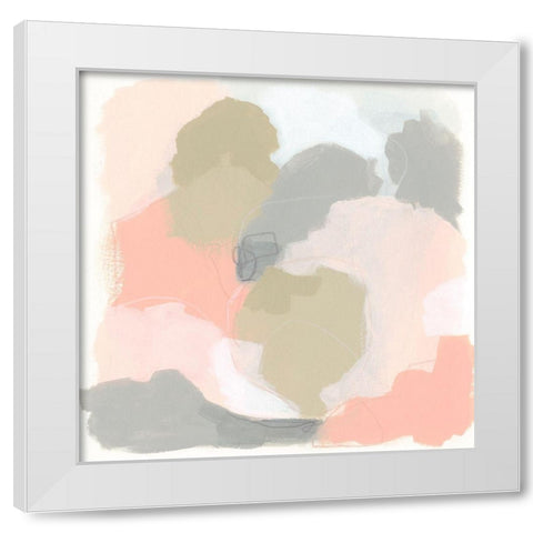 Pink Cloud II White Modern Wood Framed Art Print by Vess, June Erica