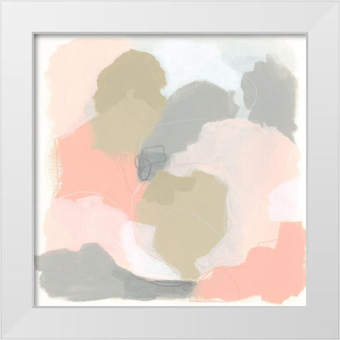 Pink Cloud II White Modern Wood Framed Art Print by Vess, June Erica