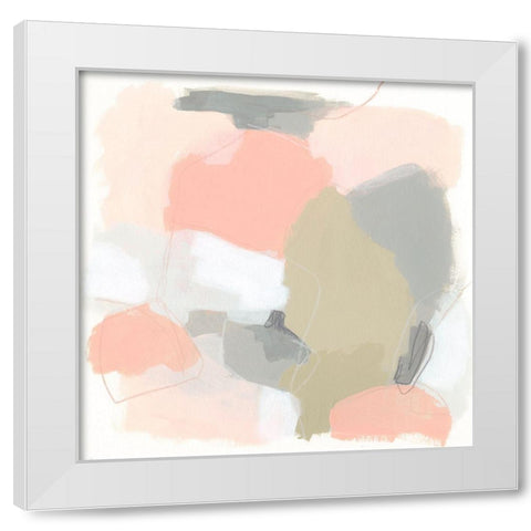 Pink Cloud III White Modern Wood Framed Art Print by Vess, June Erica