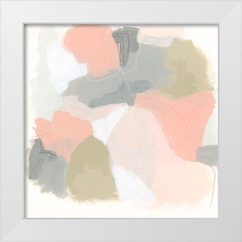 Pink Cloud IV White Modern Wood Framed Art Print by Vess, June Erica