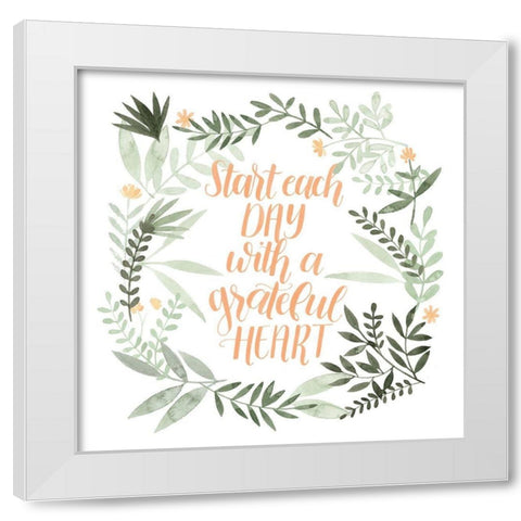 Grateful I White Modern Wood Framed Art Print by Popp, Grace
