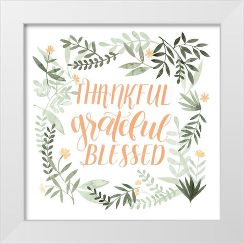 Grateful II White Modern Wood Framed Art Print by Popp, Grace