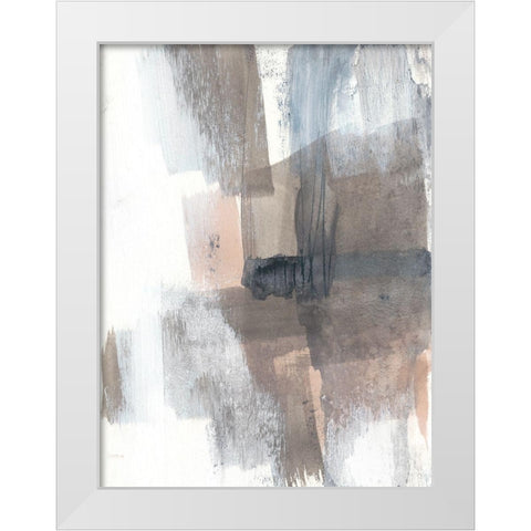 Sepia Blush I White Modern Wood Framed Art Print by Goldberger, Jennifer