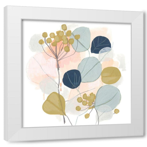 Floral Mazurka I White Modern Wood Framed Art Print by Vess, June Erica