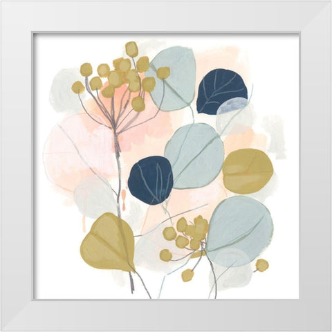 Floral Mazurka I White Modern Wood Framed Art Print by Vess, June Erica