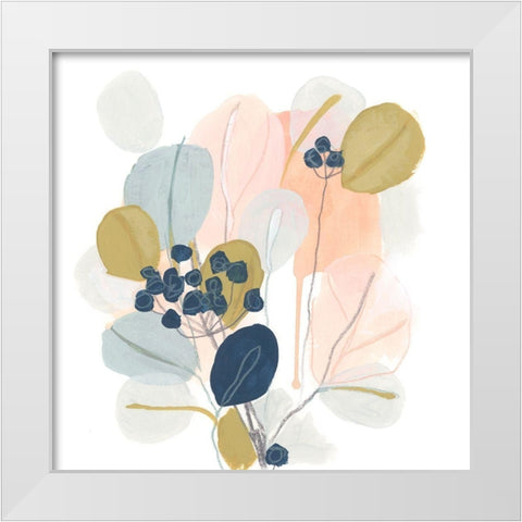 Floral Mazurka III White Modern Wood Framed Art Print by Vess, June Erica