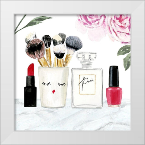 Get Glam X White Modern Wood Framed Art Print by Borges, Victoria