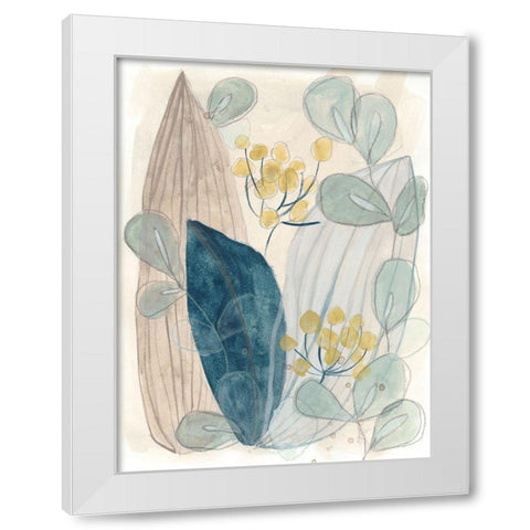 Terra Garden I White Modern Wood Framed Art Print by Vess, June Erica