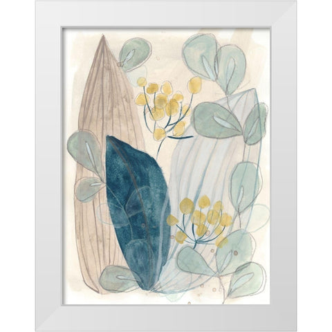 Terra Garden I White Modern Wood Framed Art Print by Vess, June Erica