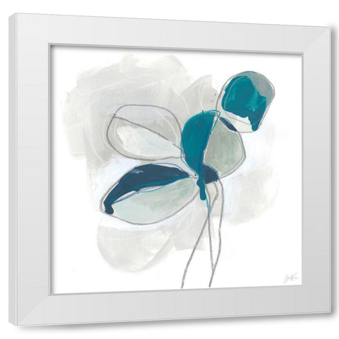 Elliptic Posey I White Modern Wood Framed Art Print by Vess, June Erica