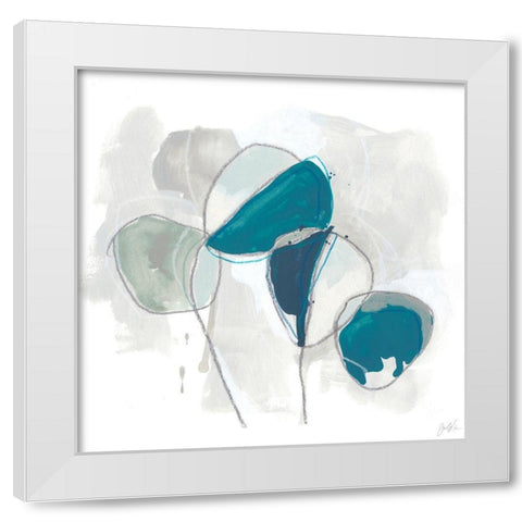 Elliptic Posey II White Modern Wood Framed Art Print by Vess, June Erica