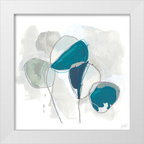 Elliptic Posey II White Modern Wood Framed Art Print by Vess, June Erica