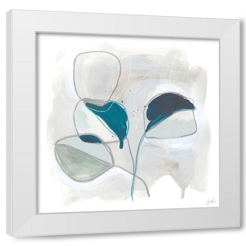 Elliptic Posey III White Modern Wood Framed Art Print by Vess, June Erica