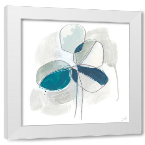 Elliptic Posey IV White Modern Wood Framed Art Print by Vess, June Erica