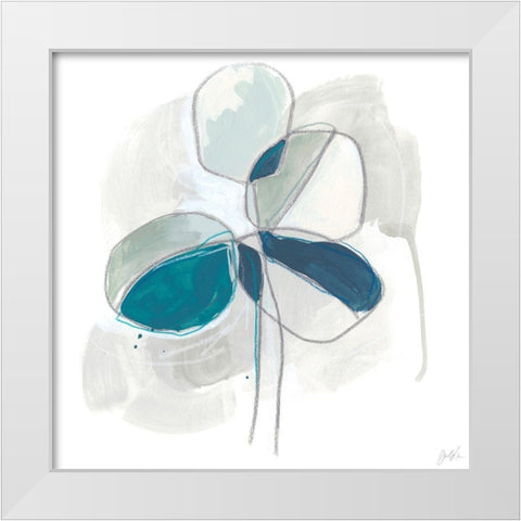 Elliptic Posey IV White Modern Wood Framed Art Print by Vess, June Erica