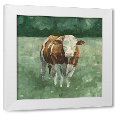Hereford Cattle II White Modern Wood Framed Art Print by Scarvey, Emma
