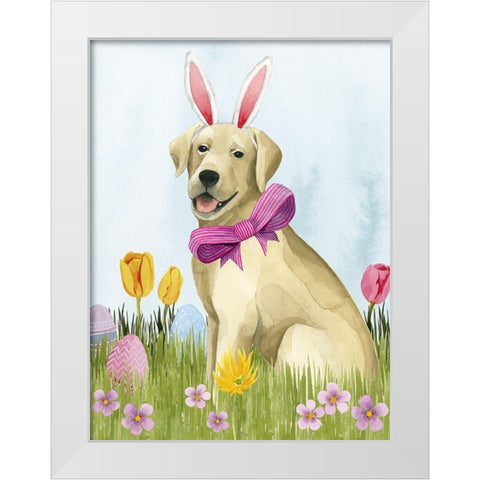 Puppy Easter I White Modern Wood Framed Art Print by Popp, Grace