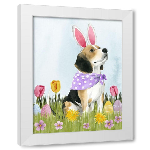 Puppy Easter II White Modern Wood Framed Art Print by Popp, Grace