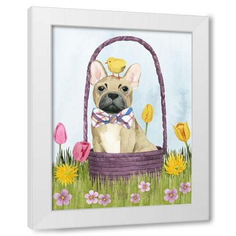 Puppy Easter III White Modern Wood Framed Art Print by Popp, Grace