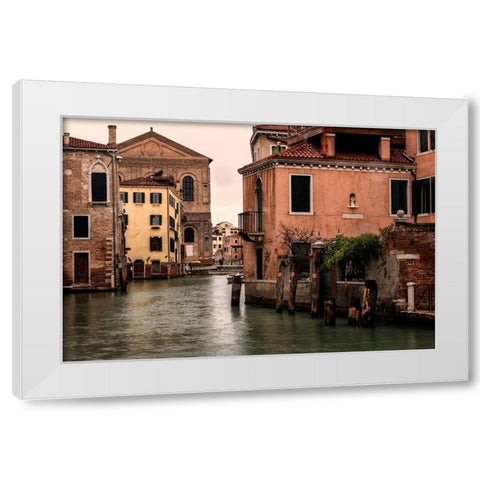 Balcony with a View White Modern Wood Framed Art Print by Head, Danny