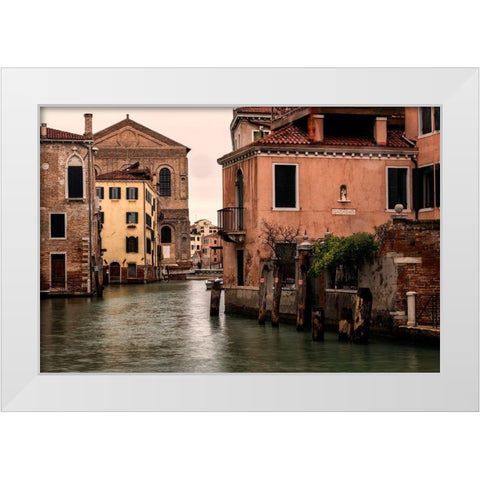 Balcony with a View White Modern Wood Framed Art Print by Head, Danny