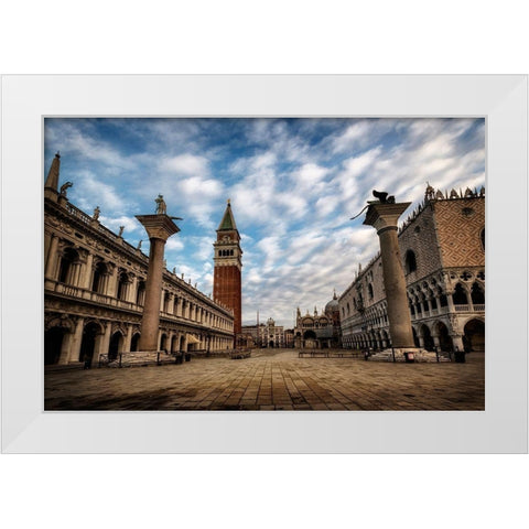 San Marco White Modern Wood Framed Art Print by Head, Danny