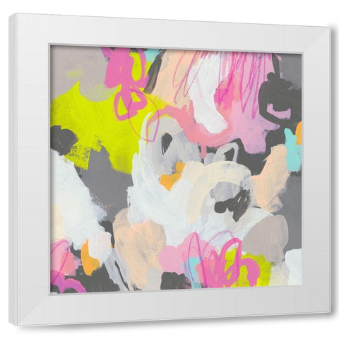 Graffiti Rhythm II White Modern Wood Framed Art Print by Vess, June Erica