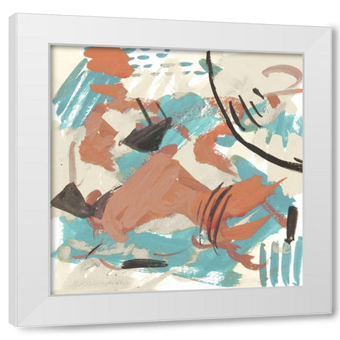 Abstract Composition II White Modern Wood Framed Art Print by Wang, Melissa