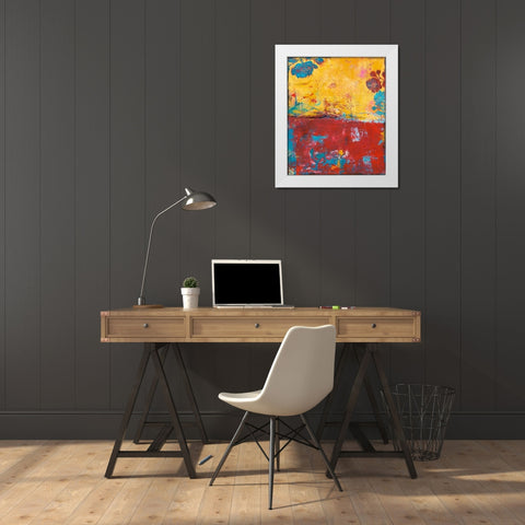 Mexican Rose White Modern Wood Framed Art Print by Ashley, Erin