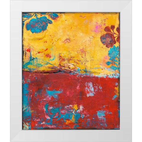 Mexican Rose White Modern Wood Framed Art Print by Ashley, Erin
