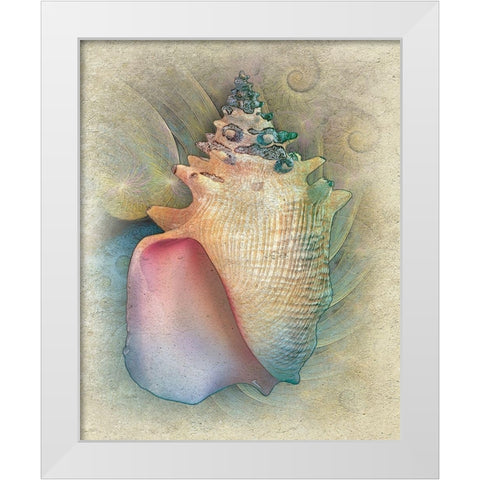 Aquatica IV White Modern Wood Framed Art Print by Hunziker, Steve