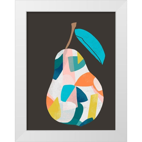 Fab Fruit I White Modern Wood Framed Art Print by Vess, June Erica