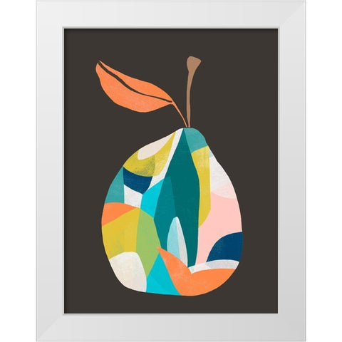 Fab Fruit IV White Modern Wood Framed Art Print by Vess, June Erica