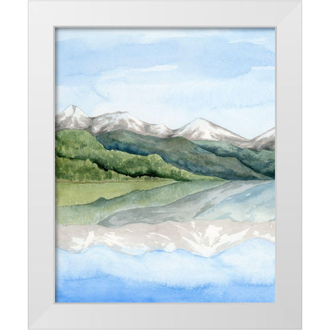 Mirror Lake I White Modern Wood Framed Art Print by Popp, Grace