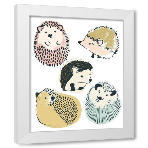 Prickle Pals I White Modern Wood Framed Art Print by Vess, June Erica
