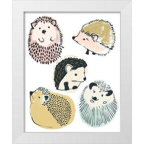 Prickle Pals I White Modern Wood Framed Art Print by Vess, June Erica