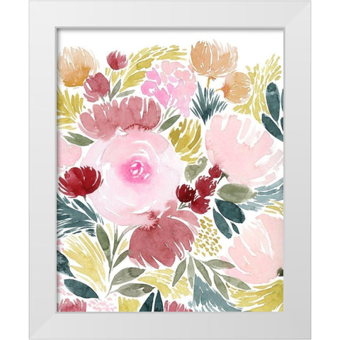Rose Rays II White Modern Wood Framed Art Print by Popp, Grace