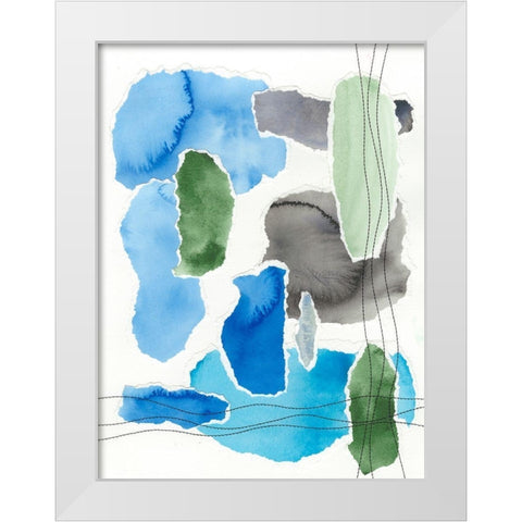 Organic Groove I White Modern Wood Framed Art Print by Moore, Regina