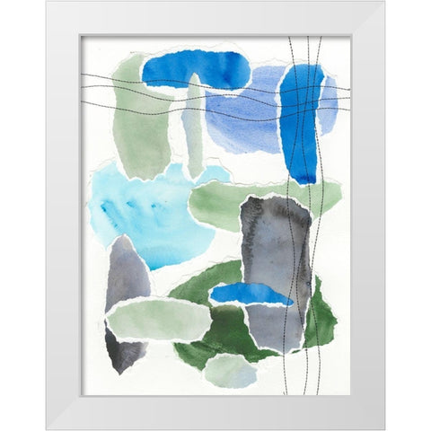 Organic Groove II White Modern Wood Framed Art Print by Moore, Regina