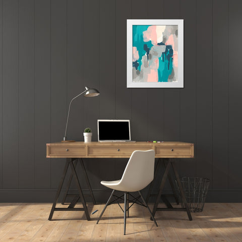 Sky Song III White Modern Wood Framed Art Print by Vess, June Erica