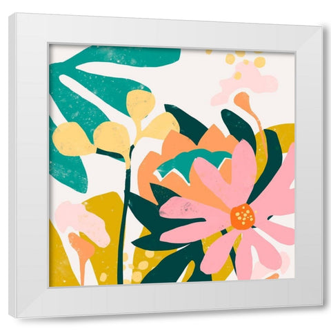 Cut Paper Garden I White Modern Wood Framed Art Print by Vess, June Erica